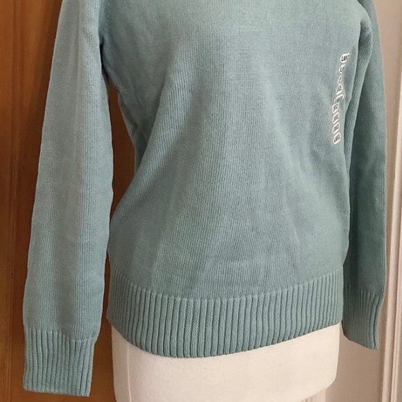 Vintage Jeanne Pierre Seafoam Cowl Neck Sweater - Picture 5 of 13